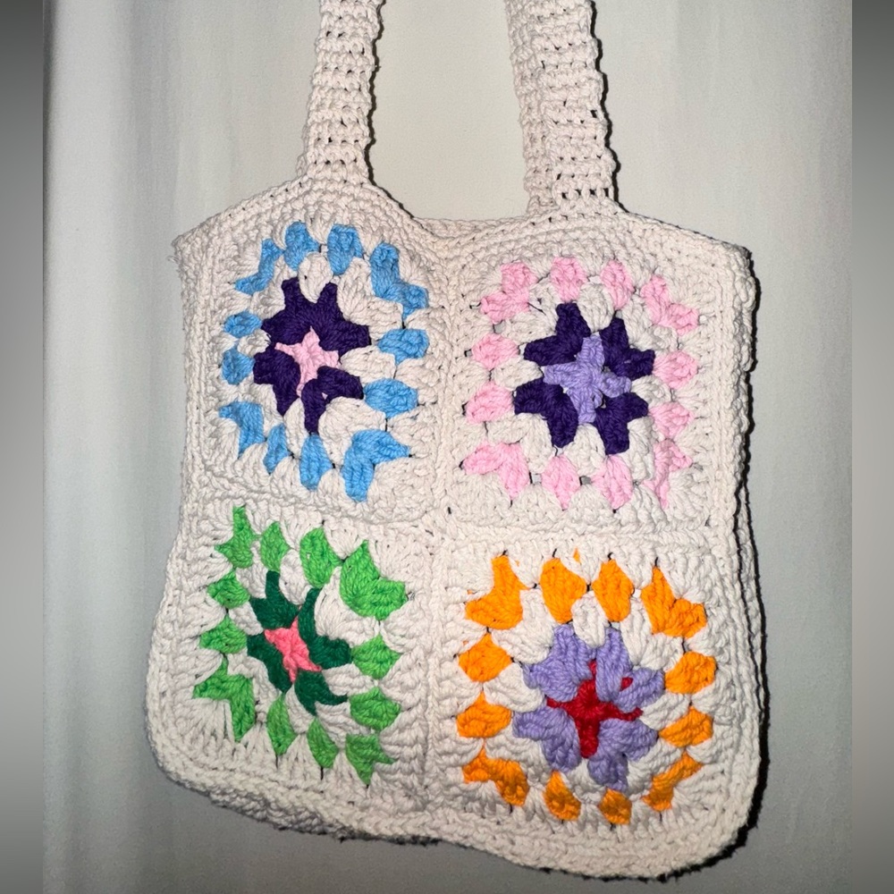 Forever 21 Colorful Crochet Tote Bag